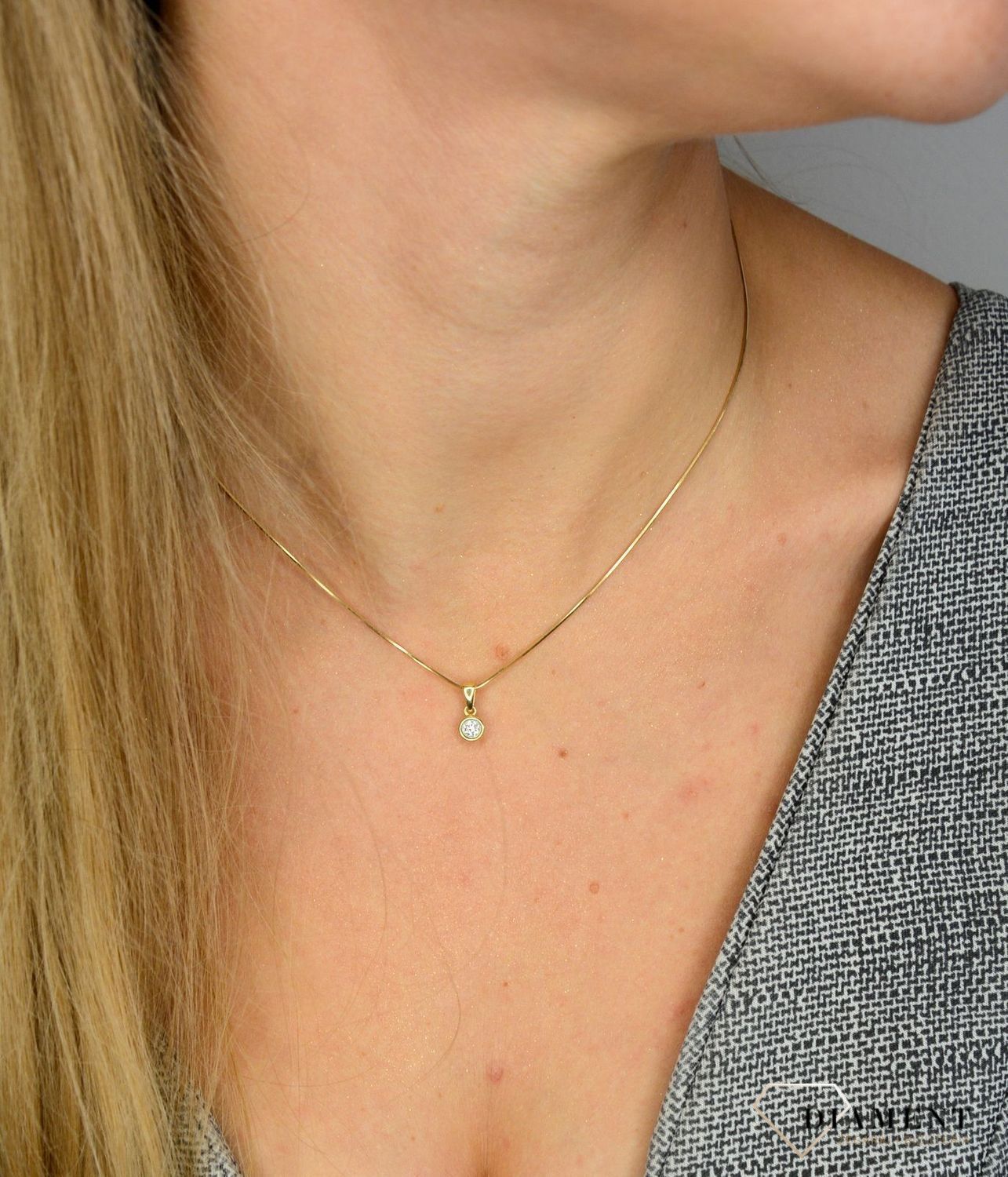 Zawieszka złota DIAMENT diament 0,08 ct P 304.jpg